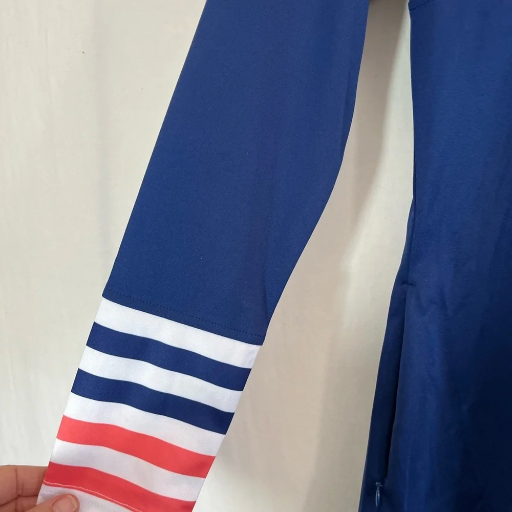 Daily Sports Blue and Pink Striped Mini Dress - Picture 6 of 9